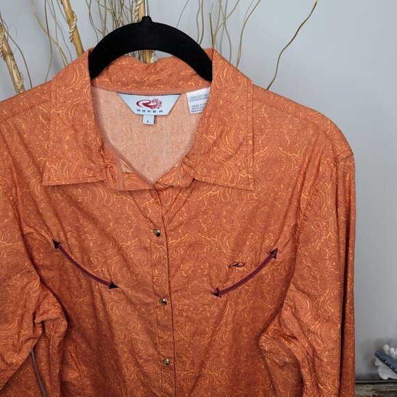 Roper Button Up Womens Large - Picture 3 of 7